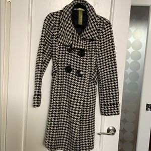 Houndstooth Long Coat